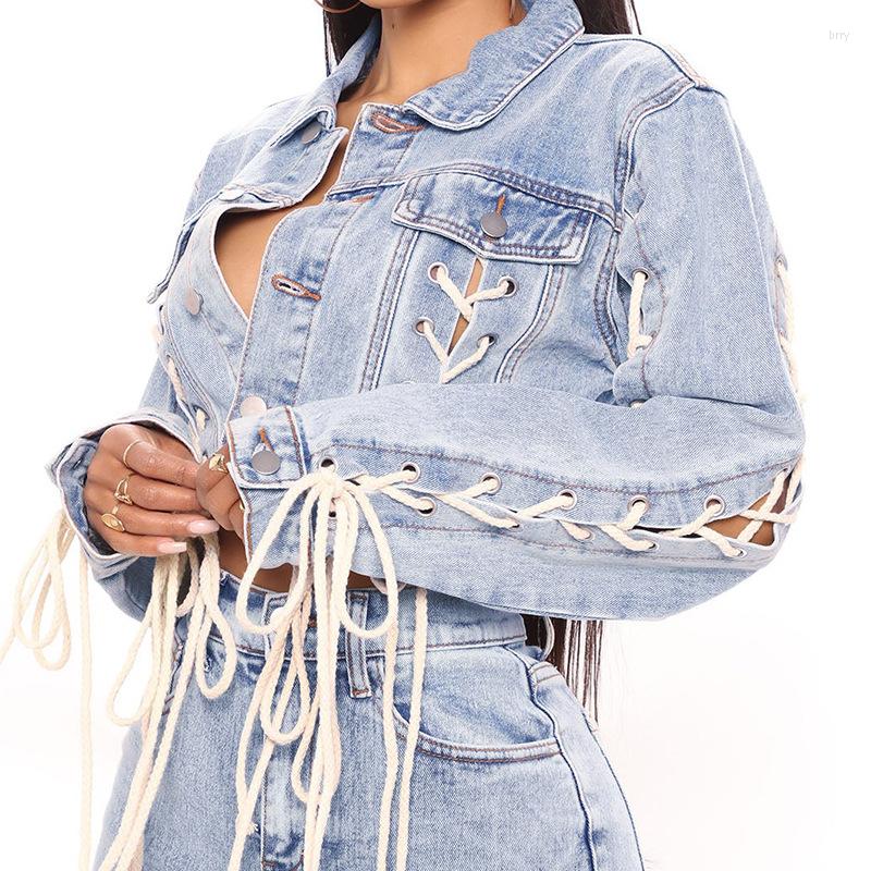 Women' Jackets 2022 Luxury Designer High-end Solid Sexy Club Open Hollow Out Bandage Full Sleeve Women High Waist Short Denim Cloth, Light blue
Women' Jackets 2022 Luxury Designer High-end Solid Sexy Club Open Hollow Out Bandage Full Sleeve Women High Waist Short Denim Cloth, Light blue
