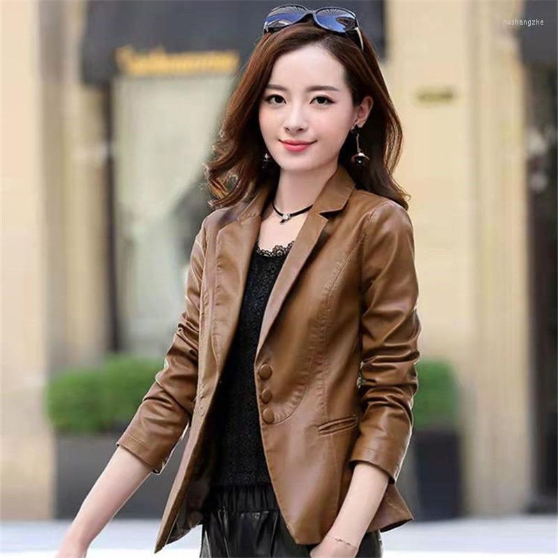 Women's Leather PU Women's Jacket 2022 Spring Autumn Female Long Sleeve Femme Fashion V-neck Coat 3XLC1, Black
Women's Leather PU Women's Jacket 2022 Spring Autumn Female Long Sleeve Femme Fashion V-neck Coat 3XLC1, Black