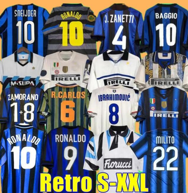 finals 2009 MILITO SNEIJDER ZANETTI Milan Retro Soccer jersey Eto'o Football 97 98 99 01 02 03 Djorkaeff Baggio 10 11 RONALDO 07 08 09 BATISTUTA Zamorano ADRIANO InTErS, 97/98 3rd
finals 2009 MILITO SNEIJDER ZANETTI Milan Retro Soccer jersey Eto'o Football 97 98 99 01 02 03 Djorkaeff Baggio 10 11 RONALDO 07 08 09 BATISTUTA Zamorano ADRIANO InTErS, 97/98 3rd