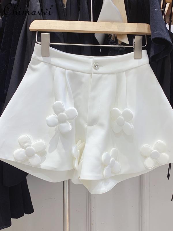 Women' Shorts Women' French Fashion 2022 Summer 3D Flower High Waist Slimming Wide Leg Casual Short Pants Ddiamante Buckle A- Line, White
Women' Shorts Women' French Fashion 2022 Summer 3D Flower High Waist Slimming Wide Leg Casual Short Pants Ddiamante Buckle A- Line, White