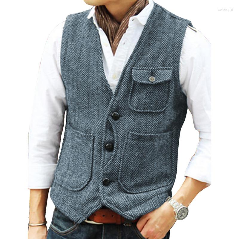 Men's Vests Men's Vest Brown V Neck Single Breasted Retro Tooling Male Gentleman Business Waistcoat For Wedding, Black 
Men's Vests Men's Vest Brown V Neck Single Breasted Retro Tooling Male Gentleman Business Waistcoat For Wedding, Black