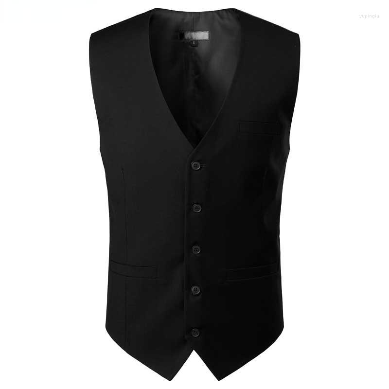 Men's Vests Men's High Quality Black Suit Vest 2022 Sleeveless V Neck Dress Male Formal Business Wedding Waistcoat Men Gilet
Men's Vests Men's High Quality Black Suit Vest 2022 Sleeveless V Neck Dress Male Formal Business Wedding Waistcoat Men Gilet