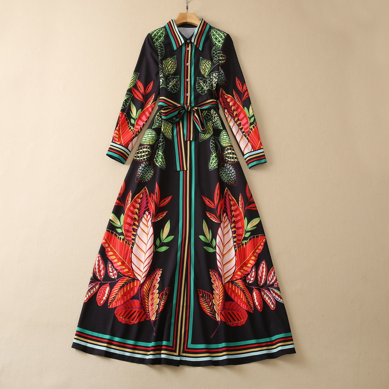 2022 Autumn Lapel Neck Floral Belted Dress Orange Long Sleeve Buttons Single-Breasted Long Maxi Casual Dresses S2O080116
2022 Autumn Lapel Neck Floral Belted Dress Orange Long Sleeve Buttons Single-Breasted Long Maxi Casual Dresses S2O080116