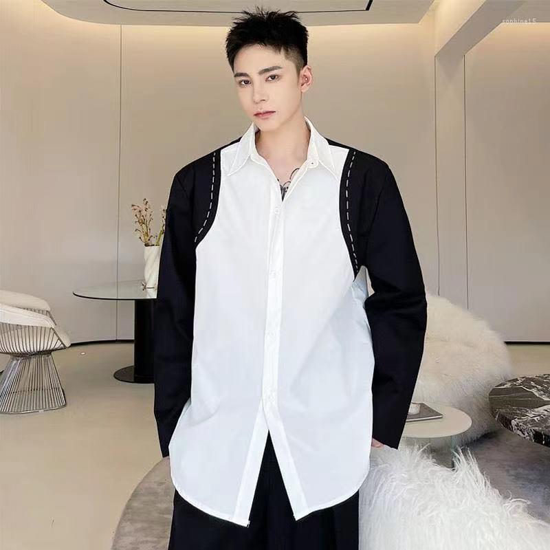 Men's Casual Shirts S081279 Fashion Men's 2022 Runway Luxury European Design Party Style Clothing, Picture shown