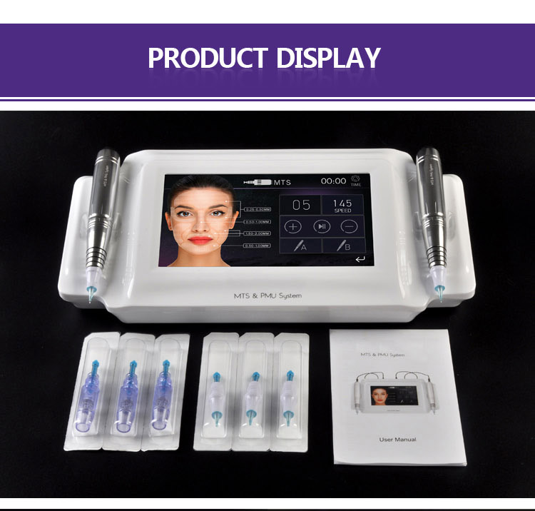 Derma Rotary Pen Beauty Microneedle Roller Artmex v8 Eyebrow Tatoo Machine Beauty Permanent Makeup MTS Tattoo Needle With 2 Pieces Micro Needling