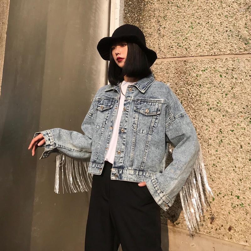 Women' Jackets Women' Denim Jacket Sequins Fringed Loose Autumn 2022 Female Large Size Washed Light Blue Short Jean Chaqueta Mujer
Women' Jackets Women' Denim Jacket Sequins Fringed Loose Autumn 2022 Female Large Size Washed Light Blue Short Jean Chaqueta Mujer