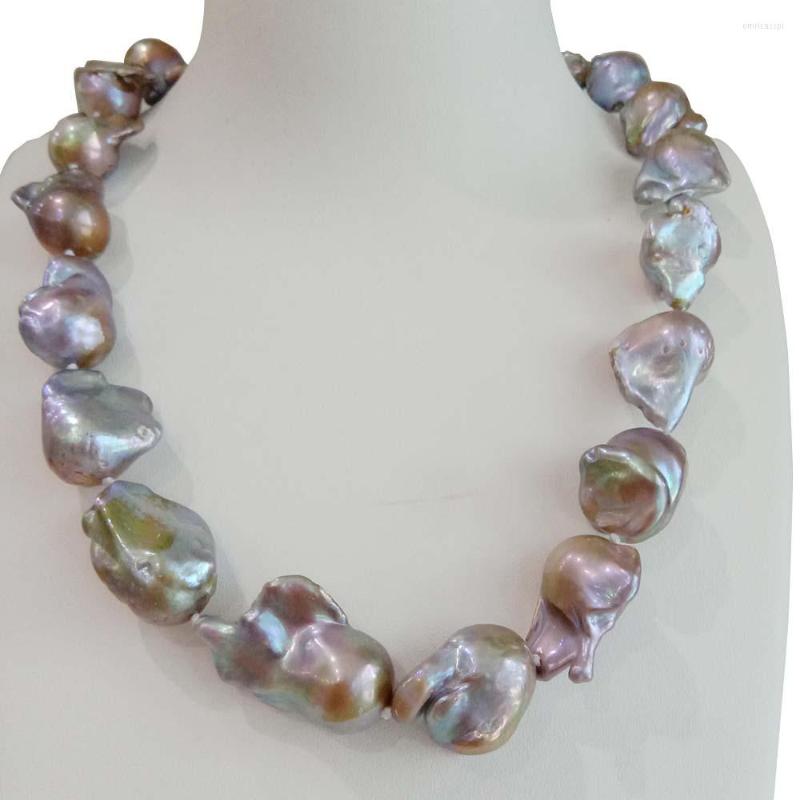 Choker NATURE FRESHWATER Baroque PEARL NECKLACE-15-19 MM Big PURPLE NECKLACE-IN Violet COLOR-49-120 CM 
Choker NATURE FRESHWATER Baroque PEARL NECKLACE-15-19 MM Big PURPLE NECKLACE-IN Violet COLOR-49-120 CM