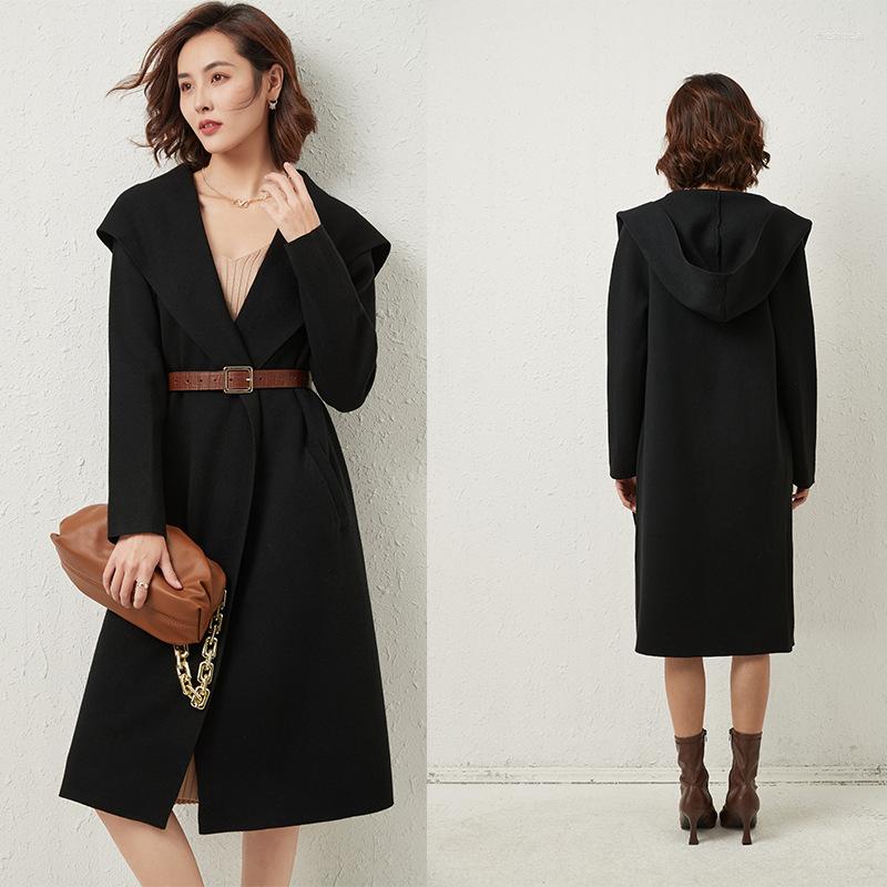 Women's Wool Autumn Thick Warm Winter Coat Female Long Outerwear Korea High Quality Woolen Knitted Trech For Women, Black
Women's Wool Autumn Thick Warm Winter Coat Female Long Outerwear Korea High Quality Woolen Knitted Trech For Women, Black
