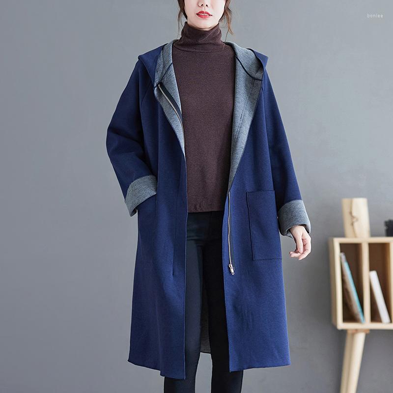 Women's Trench Coats SuperAen Pure Color Hooded Cardigan Long Sleeve Coat Oversize Loose Windbreaker, Navy
Women's Trench Coats SuperAen Pure Color Hooded Cardigan Long Sleeve Coat Oversize Loose Windbreaker, Navy