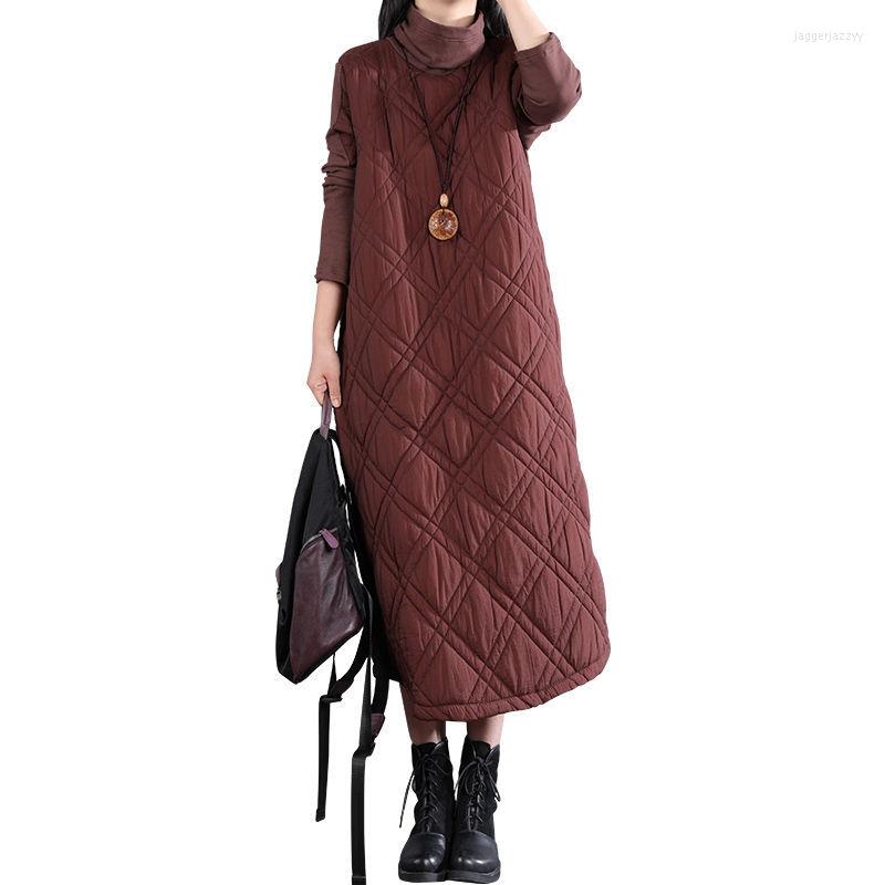 Casual Dresses 2022 Autumn And Winter High-neck Dress Diamond Lattice Cotton Quilting Stitching Straight Korean Women, Black
Casual Dresses 2022 Autumn And Winter High-neck Dress Diamond Lattice Cotton Quilting Stitching Straight Korean Women, Black