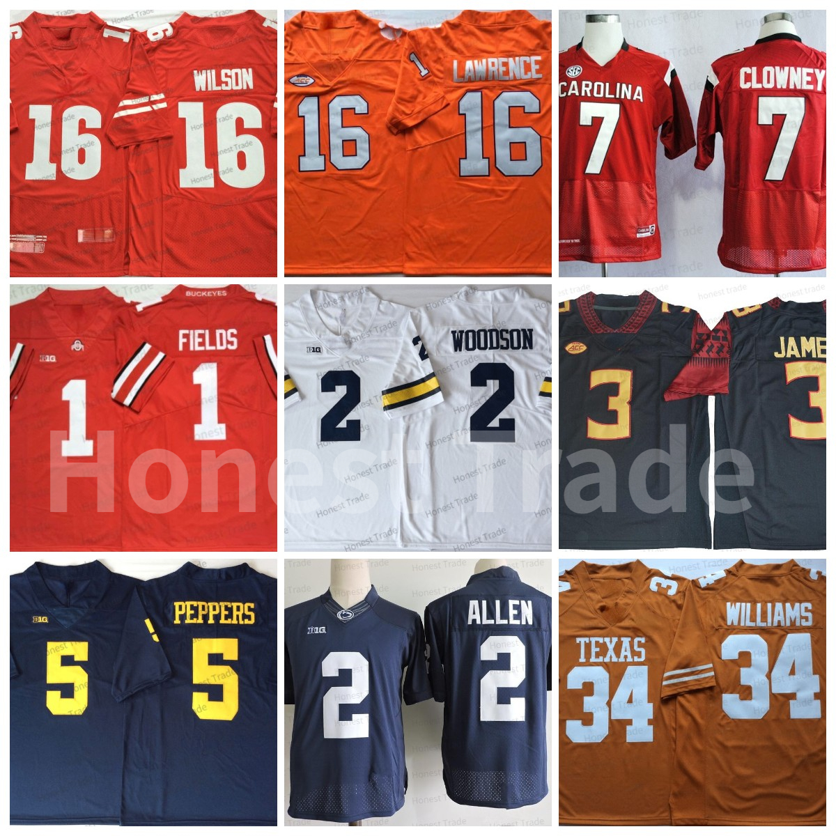 American College Football Wear NCAA 16 Russell Wilson College Football Jersey 2 Woodson Fields Newton Marcus Allen Lawrence Clowney 5 Jabrill Peppers 34 Ricky Willi, Men jersey
American College Football Wear NCAA 16 Russell Wilson College Football Jersey 2 Woodson Fields Newton Marcus Allen Lawrence Clowney 5 Jabrill Peppers 34 Ricky Willi, Men jersey