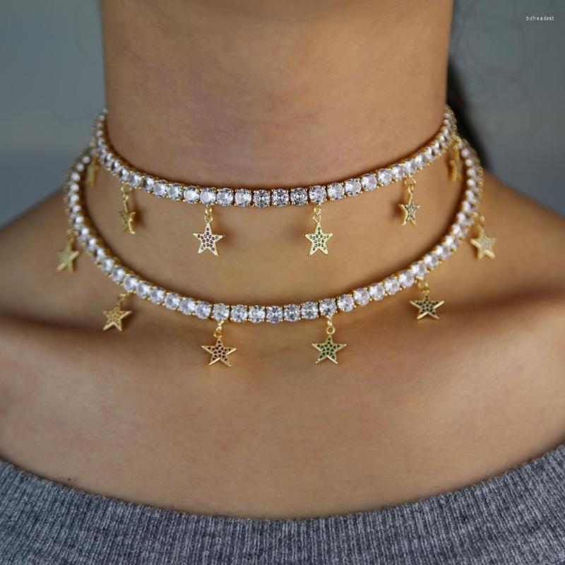 Choker 2022 Iced Out BlinG Hip Hop Women Jewelry Gold Cz TenniS Chain With Colorful Rainbow Star Charm 32 10cm NecklaceS
Choker 2022 Iced Out BlinG Hip Hop Women Jewelry Gold Cz TenniS Chain With Colorful Rainbow Star Charm 32 10cm NecklaceS