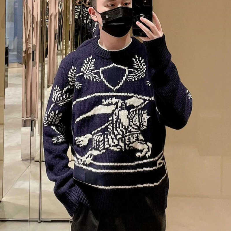 Burb designer sweater Warhorse Embroidery wool sweaters men women Knitted pullover sweatshirt Long Sleeve T-shirt, Navy
Burb designer sweater Warhorse Embroidery wool sweaters men women Knitted pullover sweatshirt Long Sleeve T-shirt, Navy