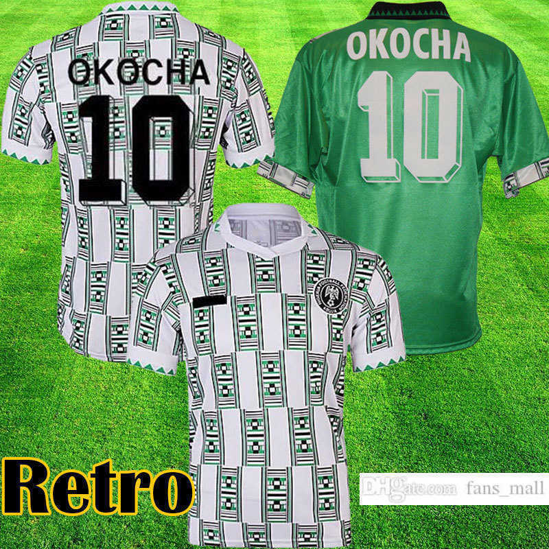 Top 1994 Nigeria Retro soccer jerseys 94 Vintage football shirt OKOCHA jersey YEKINI FINIDI Classic maillot de foot
Top 1994 Nigeria Retro soccer jerseys 94 Vintage football shirt OKOCHA jersey YEKINI FINIDI Classic maillot de foot