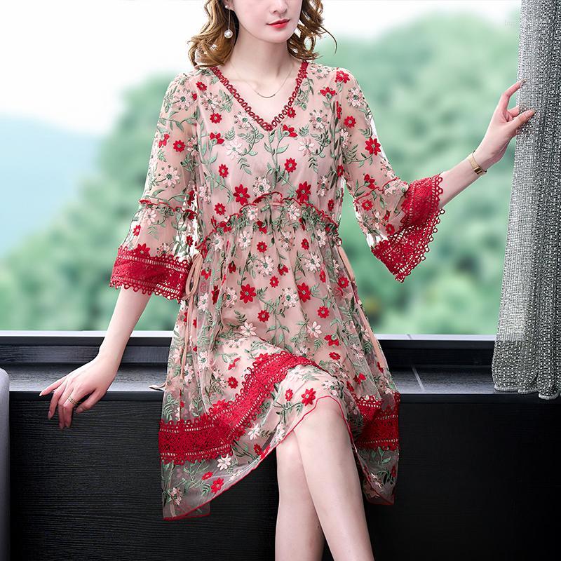 Casual Dresses Women Loose Red Floral Mesh Embroidery Midi Dress 2022 Summer Vintage 5XL Plus Size Elegant Bodycon Party VestidosCasual, Photo color
Casual Dresses Women Loose Red Floral Mesh Embroidery Midi Dress 2022 Summer Vintage 5XL Plus Size Elegant Bodycon Party VestidosCasual, Photo color