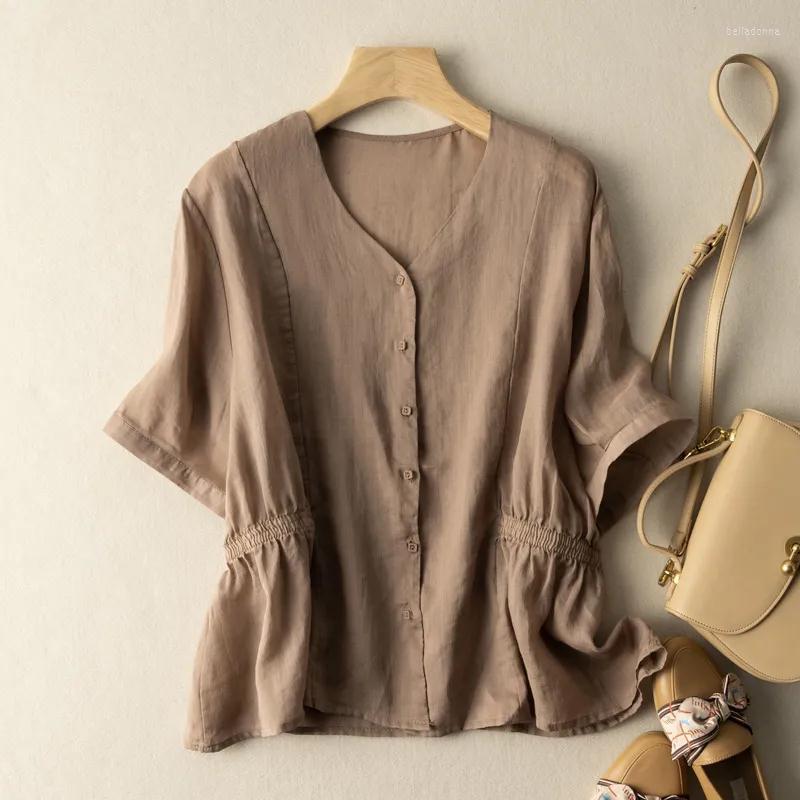 Women's Blouses Harajuku Ramie Linen Short-sleeved Shirt Women's Literary Retro Casual Loose Cottonlinen Shirts Ladies Summer Tops, Yellow
Women's Blouses Harajuku Ramie Linen Short-sleeved Shirt Women's Literary Retro Casual Loose Cottonlinen Shirts Ladies Summer Tops, Yellow