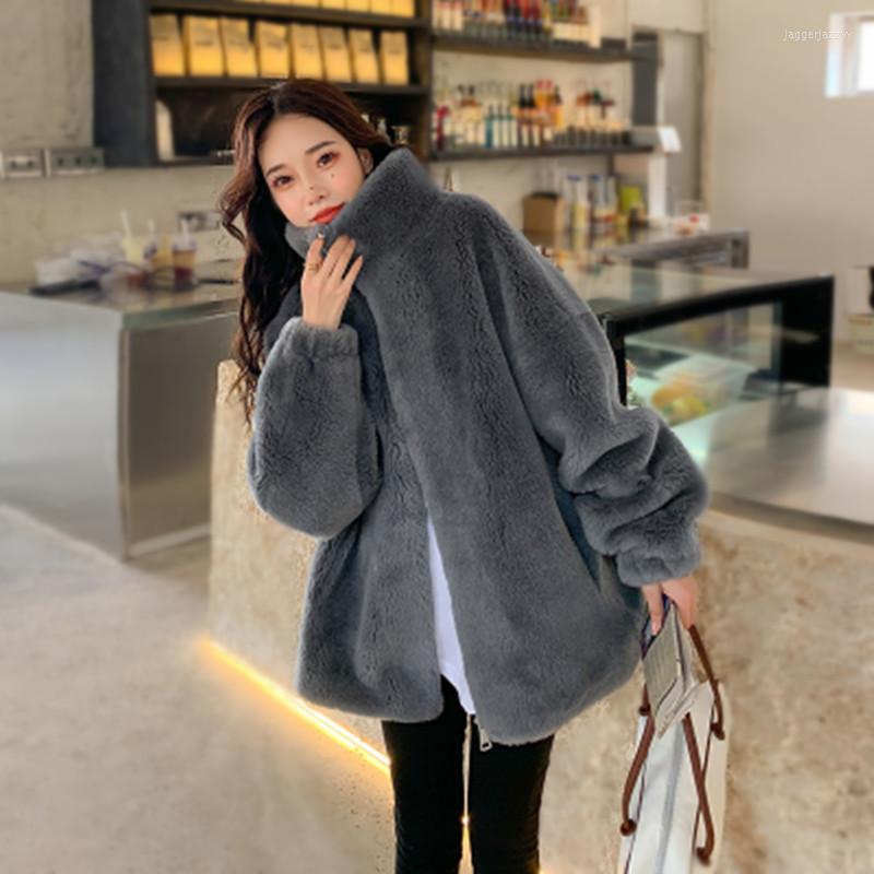 Women' Fur 2022 Korean Lamb Wool Coat Stand Collar Loose Granular Sheep Shearing Integrated Female Winter, White
Women' Fur 2022 Korean Lamb Wool Coat Stand Collar Loose Granular Sheep Shearing Integrated Female Winter, White