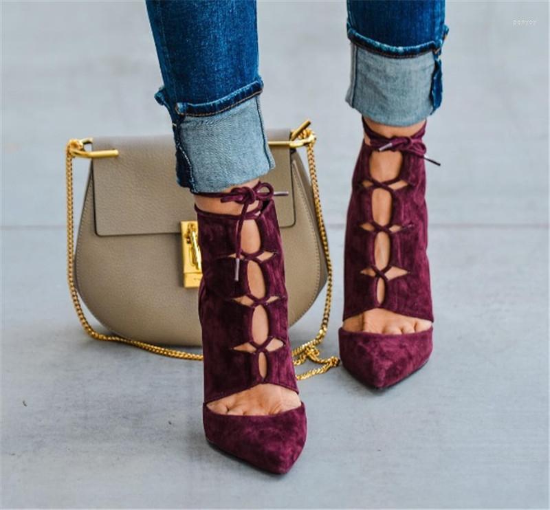 Sandals Sestito Woman Sexy Cut-outs Lace-up Gladiator Stiletto High Heels Hollow Ladies Suede Pointed Toe Boots, As pictures
Sandals Sestito Woman Sexy Cut-outs Lace-up Gladiator Stiletto High Heels Hollow Ladies Suede Pointed Toe Boots, As pictures