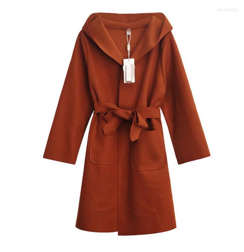 Women's Wool 2022 Autumn And Winter Women's Long Section Of The Waist Hooded Long-sleeved Woolen Coat Female Jacket, As photo 1
Women's Wool 2022 Autumn And Winter Women's Long Section Of The Waist Hooded Long-sleeved Woolen Coat Female Jacket, As photo 1