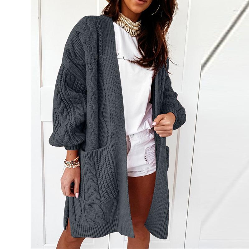 Women' Knits 2022 Pocket Long Cardigan Woman Casual Solid Sheep Wool Knit Sweater Outwear Autumn Winter Plain Sleeve Elastic, Gray
Women' Knits 2022 Pocket Long Cardigan Woman Casual Solid Sheep Wool Knit Sweater Outwear Autumn Winter Plain Sleeve Elastic, Gray