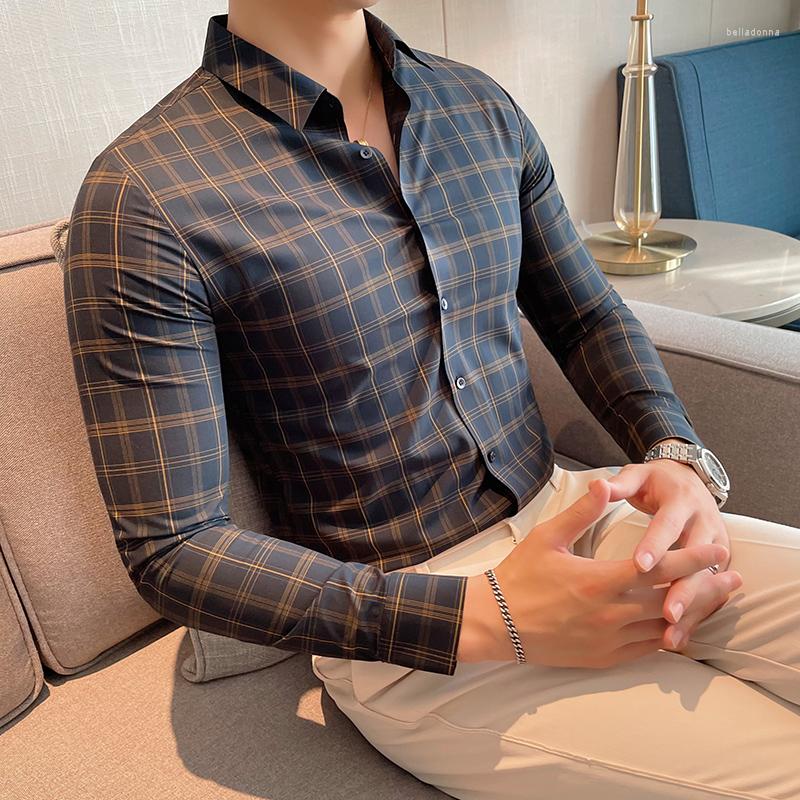 Men's Casual Shirts 2022 Korean Long-sleeved Men Plaid Lapel Shirt Slim Business Formal Dress Clothing Social Party Streetwear 4XL, Light blue
Men's Casual Shirts 2022 Korean Long-sleeved Men Plaid Lapel Shirt Slim Business Formal Dress Clothing Social Party Streetwear 4XL, Light blue