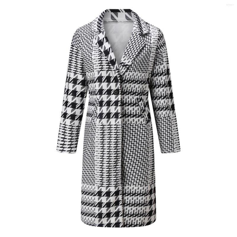 Women' Jackets Women' Autumn And Winter Long-sleeved Suit Collar Loose Long Plaid Woolen Coat, Black
Women' Jackets Women' Autumn And Winter Long-sleeved Suit Collar Loose Long Plaid Woolen Coat, Black