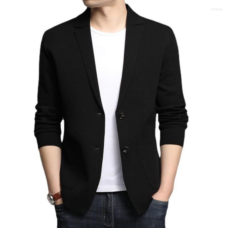 Men's Suits Men Slim Fit Cardigan Sweater Terno Masculino Spring Men's Knitwear Blazer Autumn Solid Color Small Blazers, Black
Men's Suits Men Slim Fit Cardigan Sweater Terno Masculino Spring Men's Knitwear Blazer Autumn Solid Color Small Blazers, Black
