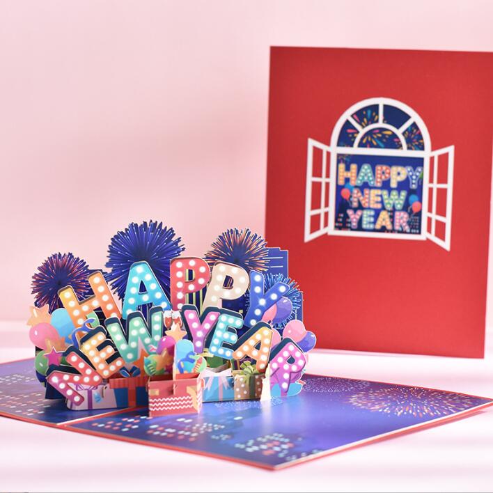 Greeting Cards Event Party Supplies Festive Home Garden 3D Anniversary Pop Up Card Red Maple Handmade Gifts Merry Christmas Cards