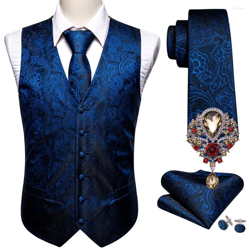Men' Vests 5PCS Mens Silk Suit Vest V-Neck Blue Floral Waistcoat Brooches Set Casual Formal Groomsman Jacket For Male Wedding Barry.Wang, Gm-2560
Men' Vests 5PCS Mens Silk Suit Vest V-Neck Blue Floral Waistcoat Brooches Set Casual Formal Groomsman Jacket For Male Wedding Barry.Wang, Gm-2560