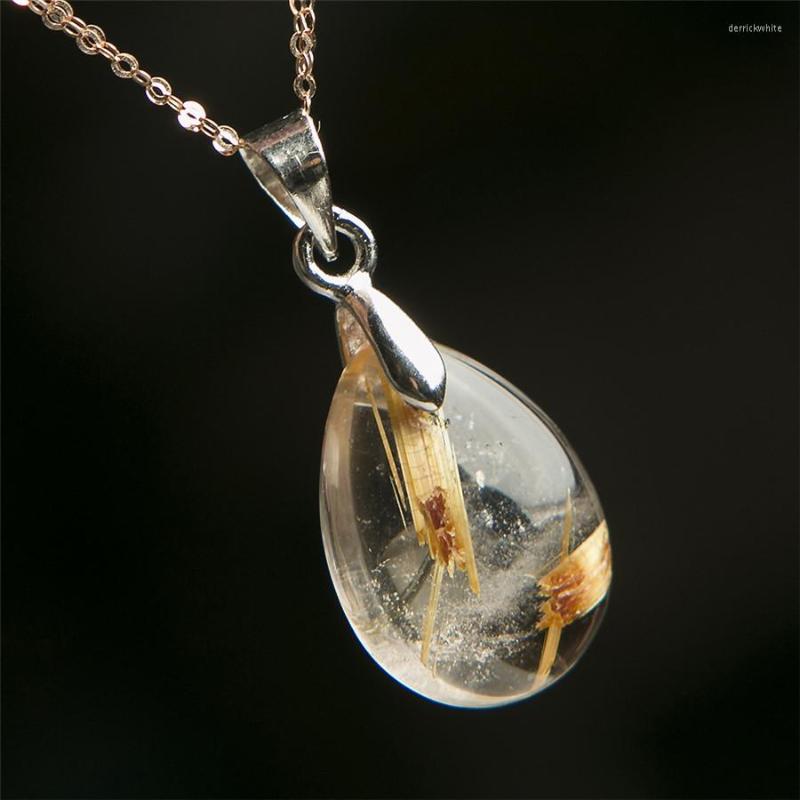 Pendant Necklaces Brazil Natural Yellow Rutilated Quartz Gems Crystal Teardrop Bead Necklace Fashion 17x13x5mm
Pendant Necklaces Brazil Natural Yellow Rutilated Quartz Gems Crystal Teardrop Bead Necklace Fashion 17x13x5mm