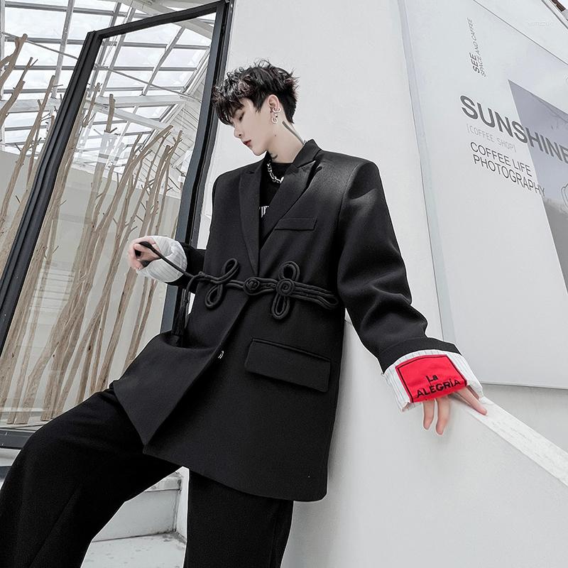 Men's Suits Men Chinese Buckle Streetwear Fashion Show Loose Casual Blazers Suit Jacket Male Net Celebrity Niche Vintage Blazer Coat, H1757
Men's Suits Men Chinese Buckle Streetwear Fashion Show Loose Casual Blazers Suit Jacket Male Net Celebrity Niche Vintage Blazer Coat, H1757