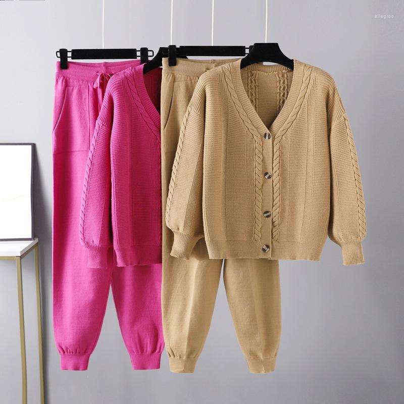 Women's Two Piece Pants Winter Oversize Knit Two-piece Sets Cardigan Women Autumn Twist Solid Color Suit With Sweater Jackets, Camel
Women's Two Piece Pants Winter Oversize Knit Two-piece Sets Cardigan Women Autumn Twist Solid Color Suit With Sweater Jackets, Camel