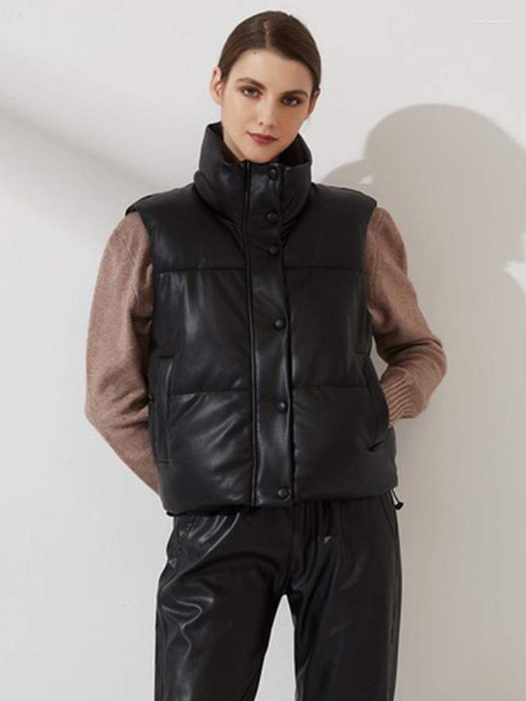 Women's Leather Autumn Winter Women Stand Collar Warm Cotton PU Vest Casual Faux Soft Thick Short Jacket Chic Female, Black
Women's Leather Autumn Winter Women Stand Collar Warm Cotton PU Vest Casual Faux Soft Thick Short Jacket Chic Female, Black
