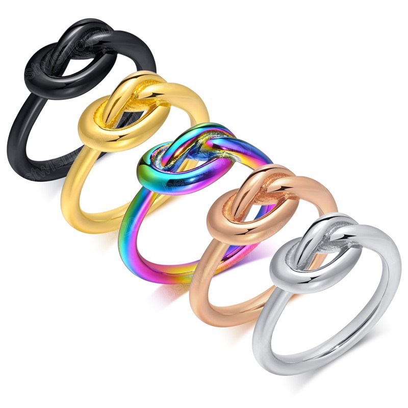 Fashion 5 Color Stainless Steel Love Knot Ring for Women High Polished Female Wedding Jewelry
Fashion 5 Color Stainless Steel Love Knot Ring for Women High Polished Female Wedding Jewelry