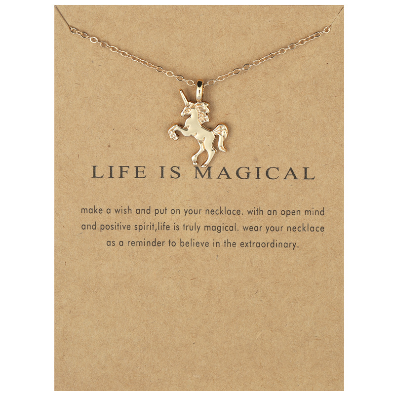 2022 Trendy Unicorn Pendant Necklace Cute Animal Jewelry Necklace for Girls Birthday Wedding Party Gifts
2022 Trendy Unicorn Pendant Necklace Cute Animal Jewelry Necklace for Girls Birthday Wedding Party Gifts