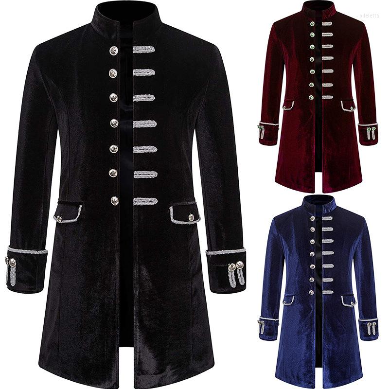 Men' Jackets Mens Velvet Goth Steampunk Victorian Frock Coat Medieval Costumes Pirate Jacket, Black
Men' Jackets Mens Velvet Goth Steampunk Victorian Frock Coat Medieval Costumes Pirate Jacket, Black
