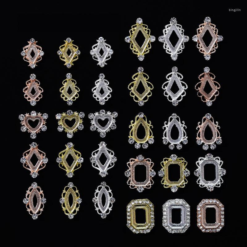 Nail Art Decorations 10Pcs Korean Frame Hollow Charms Rhombus 3D Gold Metallic Stones For Manicure Strass Accessory
Nail Art Decorations 10Pcs Korean Frame Hollow Charms Rhombus 3D Gold Metallic Stones For Manicure Strass Accessory