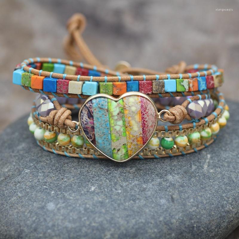 Charm Bracelets Hand-woven Ladies Bracelet Bohemian Creativity Rainbow Combination Multi-layer Winding
Charm Bracelets Hand-woven Ladies Bracelet Bohemian Creativity Rainbow Combination Multi-layer Winding