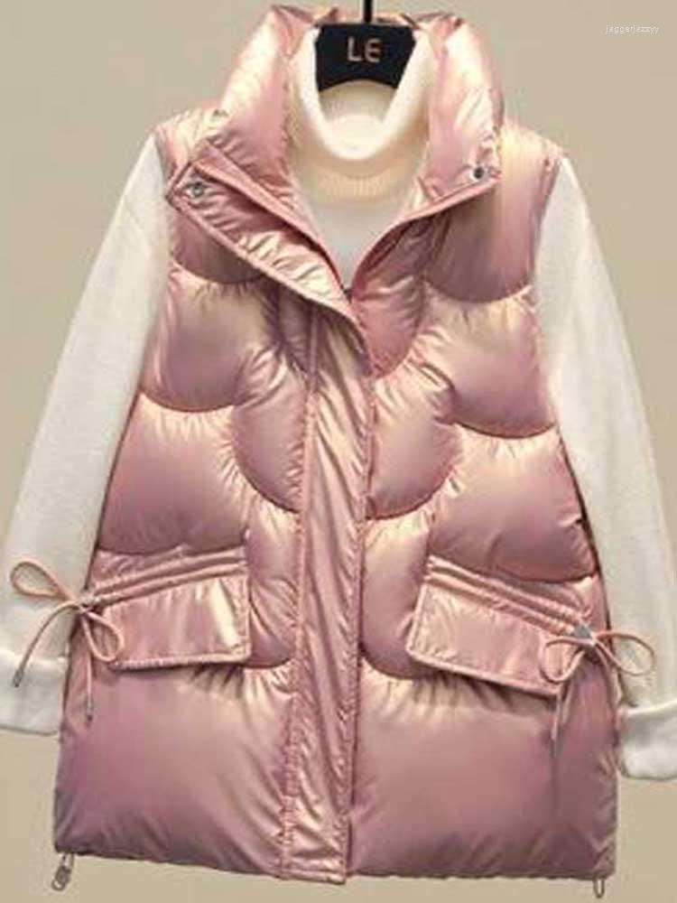 Women' Vests Winter Down Puffer Glossy Vest Women Casual All-match Sleeveless Jacket Long Bodywarm Waistcoat, Black
Women' Vests Winter Down Puffer Glossy Vest Women Casual All-match Sleeveless Jacket Long Bodywarm Waistcoat, Black