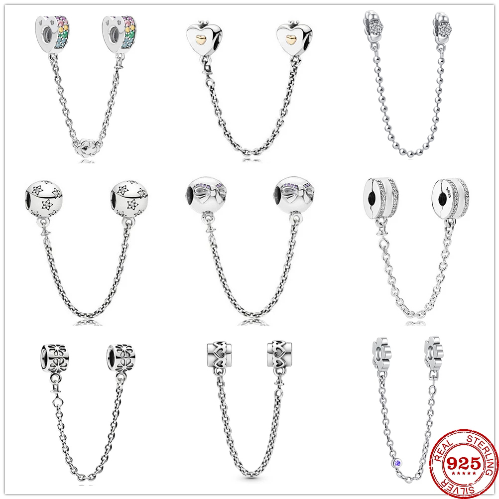 925 Sterling Silver Dangle Charm Women Beads High Quality Jewelry Gift Wholesale Sparkling Clear Sparkle Princess Safety Chain Bead Fit Pandora Bracelet DIY
925 Sterling Silver Dangle Charm Women Beads High Quality Jewelry Gift Wholesale Sparkling Clear Sparkle Princess Safety Chain Bead Fit Pandora Bracelet DIY