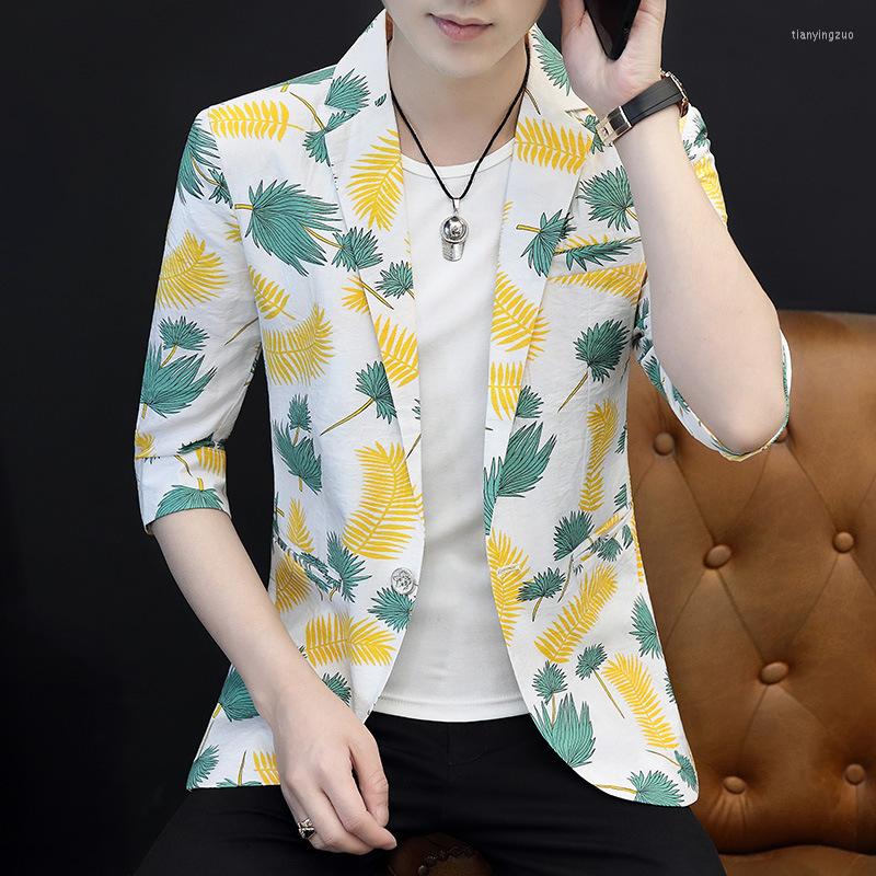 Men's Suits HOO 2022 Men's Summer Thin Mid Sleeve Printed Suit Youth Slim-Fit Three-Quarter Sun Protection Blazer, Green
Men's Suits HOO 2022 Men's Summer Thin Mid Sleeve Printed Suit Youth Slim-Fit Three-Quarter Sun Protection Blazer, Green