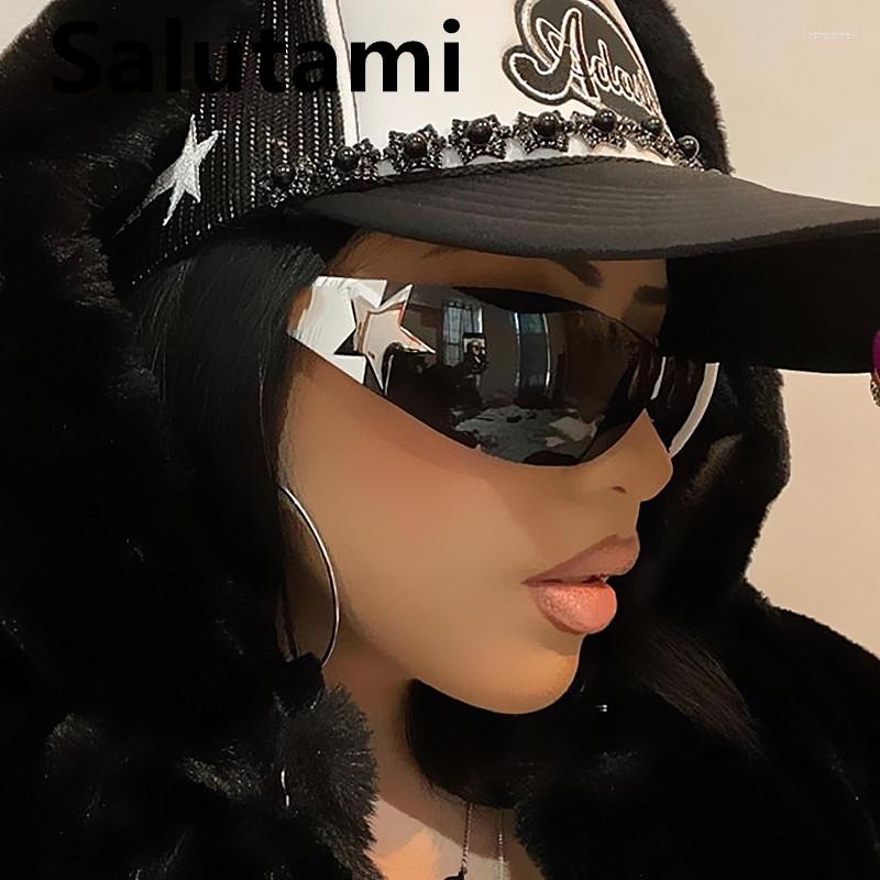 Sunglasses Ins Y2k Star For Women Fashion Brand One Piece Sun Glasses Men UV400 Punk Hip Hop Shades Rimless Shield Eyewear
Sunglasses Ins Y2k Star For Women Fashion Brand One Piece Sun Glasses Men UV400 Punk Hip Hop Shades Rimless Shield Eyewear