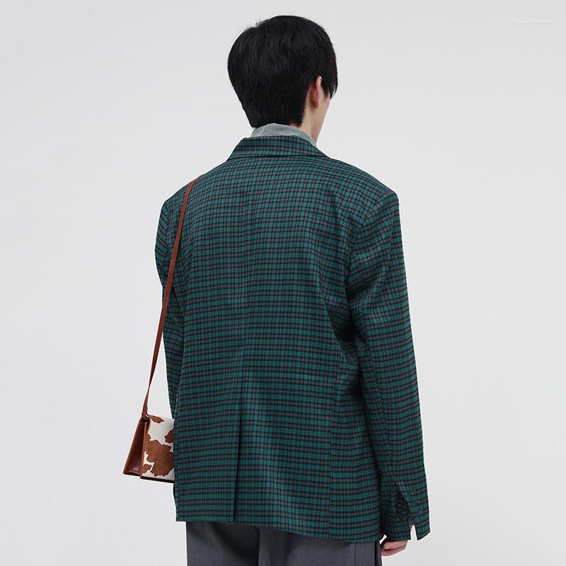 Men's Suits Spring 2022 Green Plaid Blazers Korean Trend Loose Single Breasted Suit Coat Vintage Casual Oversized Jackets 2A0200
Men's Suits Spring 2022 Green Plaid Blazers Korean Trend Loose Single Breasted Suit Coat Vintage Casual Oversized Jackets 2A0200