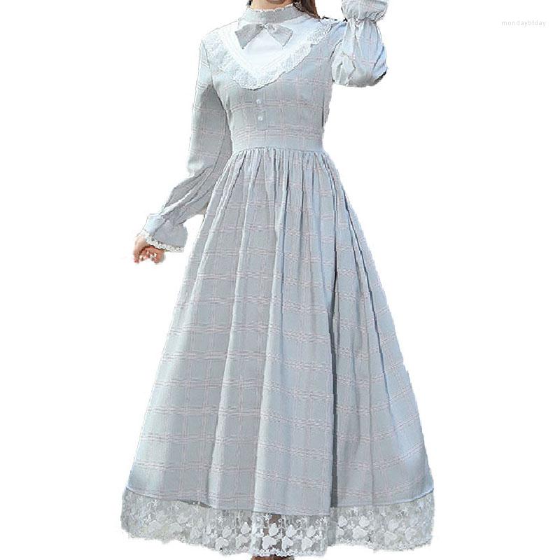 Casual Dresses Maxi Country Dress Gingham Elegant Cotton Plaid Lace Women Folk Vintage High Waist Long Sleeves Swing Sweet For Girls, Picture shown
Casual Dresses Maxi Country Dress Gingham Elegant Cotton Plaid Lace Women Folk Vintage High Waist Long Sleeves Swing Sweet For Girls, Picture shown