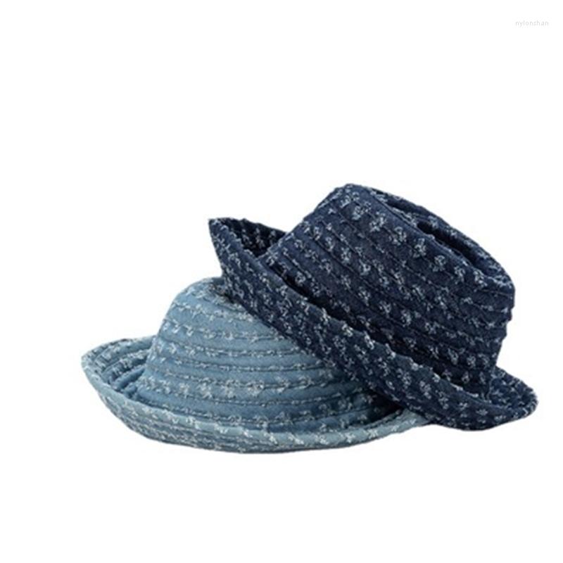 Wide Brim Hats 2022 Style Ripped Cotton Blue Cowboy Hat Spring And Summer Women's Breathable Fedora Foldable Fisherman Visor, Light blue
Wide Brim Hats 2022 Style Ripped Cotton Blue Cowboy Hat Spring And Summer Women's Breathable Fedora Foldable Fisherman Visor, Light blue