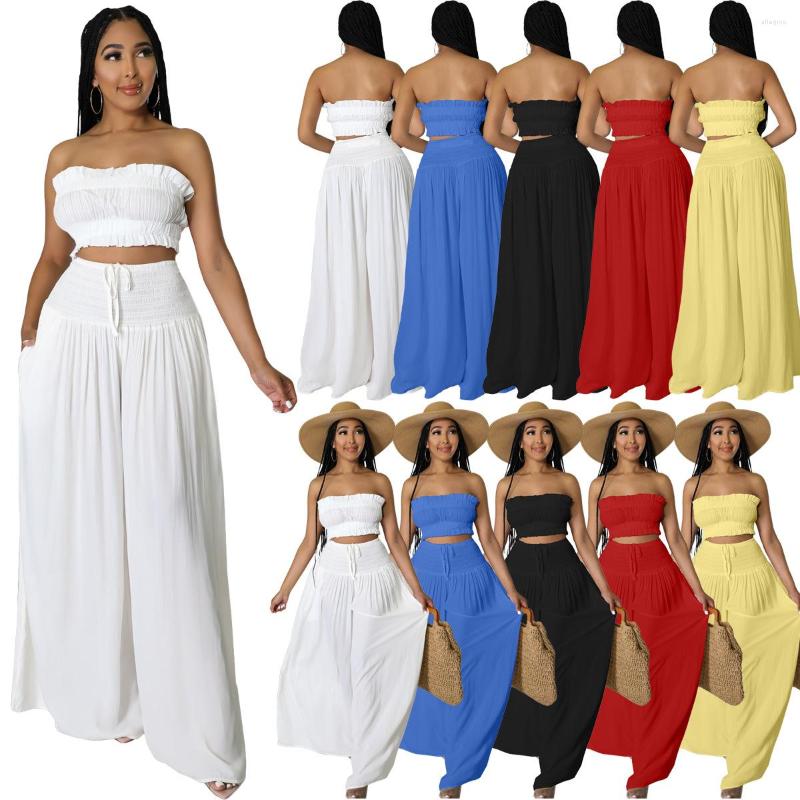 Women' Two Piece Pants 76HM6606 Selling Sexy Outfits For Woman Summer 2022 Womens Fashion Wrap Chest Wide Leg Sets Outifits, Black
Women' Two Piece Pants 76HM6606 Selling Sexy Outfits For Woman Summer 2022 Womens Fashion Wrap Chest Wide Leg Sets Outifits, Black