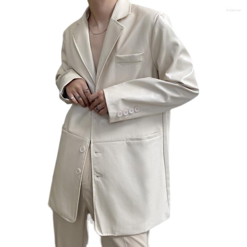 Men's Suits Men Loose Casual PU Leather Long Blazer Jacket Suit Outerwear Women Oversize Streetwear Vintage Fashion Coat, Apricot 9948
Men's Suits Men Loose Casual PU Leather Long Blazer Jacket Suit Outerwear Women Oversize Streetwear Vintage Fashion Coat, Apricot 9948