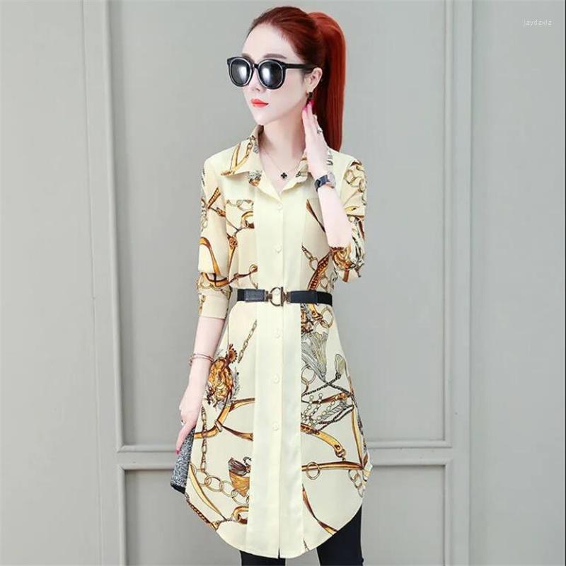 Casual Dresses Elegant Women's Summer Lapel Long-sleeved Tops Chic Printed Belts Slim Office Ladies ShirtDress Trend Frail Streetwear, Yellow long sleeve
Casual Dresses Elegant Women's Summer Lapel Long-sleeved Tops Chic Printed Belts Slim Office Ladies ShirtDress Trend Frail Streetwear, Yellow long sleeve