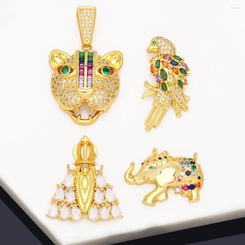 Pendant Necklaces OCESRIO Trendy Animal For Necklace Copper Gold Plated CZ Leopard Bird Elephant Crown Jewelry Making Supplies Pdta882
Pendant Necklaces OCESRIO Trendy Animal For Necklace Copper Gold Plated CZ Leopard Bird Elephant Crown Jewelry Making Supplies Pdta882
