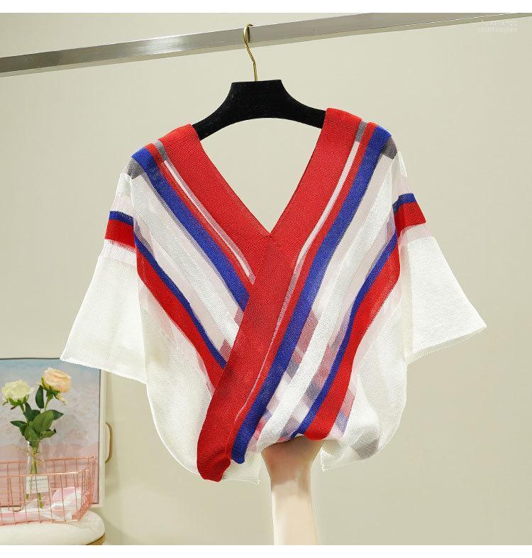 Women's Sweaters Women's Baharcelin High Quality Women Girl Summer Batwing Sleeve Pullover V Neck Knitted Cute Sweet Striped Knitwear, Yellow
Women's Sweaters Women's Baharcelin High Quality Women Girl Summer Batwing Sleeve Pullover V Neck Knitted Cute Sweet Striped Knitwear, Yellow